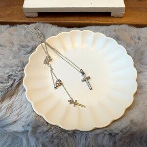 Thomas Sabo Sterling Silver Pave Cross Necklace